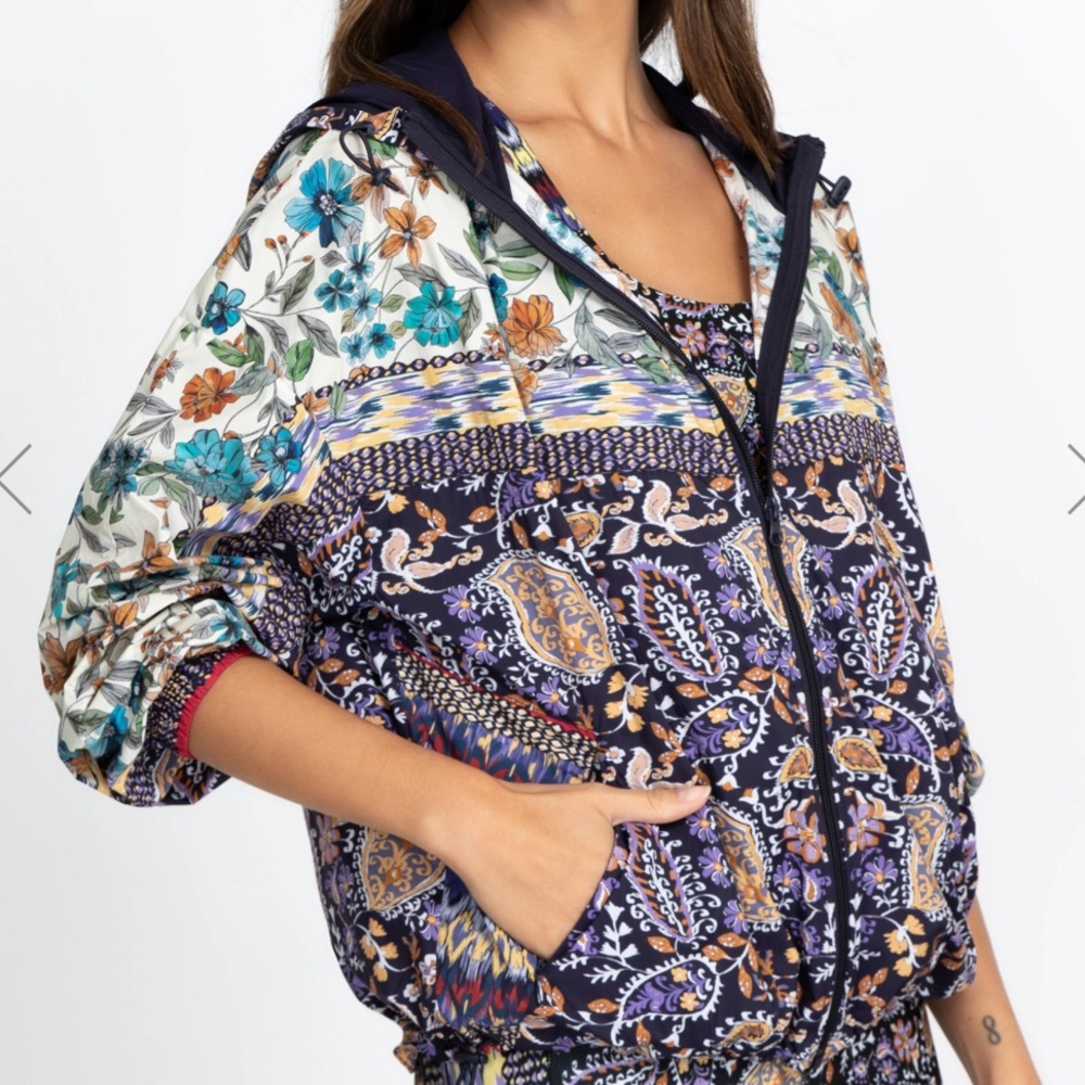 JOHNNY WAS Betzy Zip Up Windbreaker Jacket